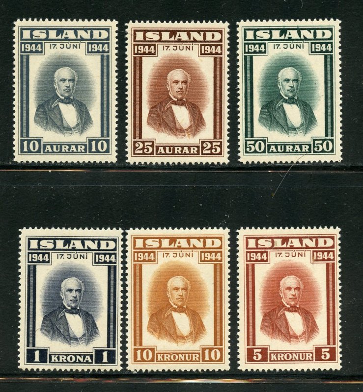 Iceland # 240-245, Mint Never Hinge. CV $ 95.00