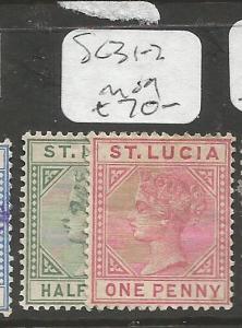 St Lucia SG 31-2 MOG (3cpq) 