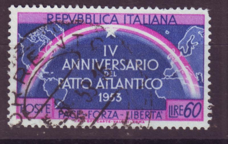 J17184 JLstamps 1953 italy hv of set used #638 rainbow