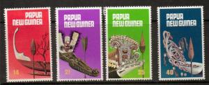 PAPUA NEW GUINEA SG363/6 1976 TRADITIONAL CANOES MNH