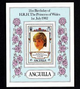 Anguilla  Mint Souvenir Sheet Scott #491 (Princess Diana)