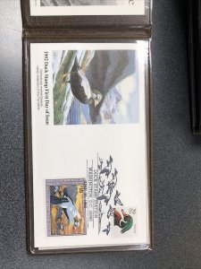 US Duck Stamp RW59 First Day Cover In Folio With Story About Don Balke 1992 