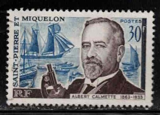 ST PIERRE & MIQUELON Scott # 366 Used - Albert Calmette