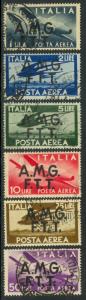 ITALY AMG TRIEST ZONE A 1947 Complete Airmail Set Sc C1-C6 VFU