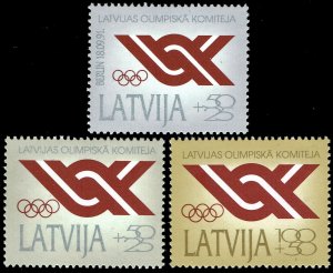 Latvia #B150-B152  MNH - National Olympic Committee (1992)