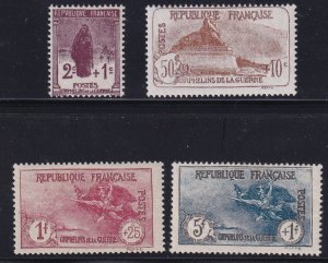 FRANCE 1926-27,   M-FVF-H  WAR ORPHANS SET B20-B23