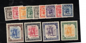 Libya #122 - #134 Very Fine Never Hinged Set