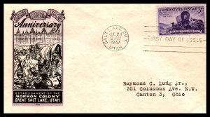 US 950 Utah Ioor Typed FDC