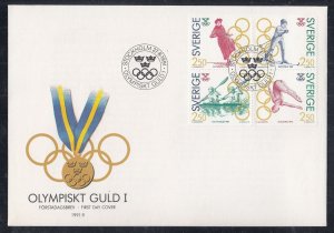 Sweden Scott 1894-7 FDC - Olympic Champions
