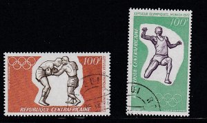 Central Africa # C93-94, Munich Summer Olympics, Used, 1/3 Cat.