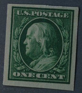 United States #383 MNH VF One Cent Franklin Imperforate Jumbo Margins