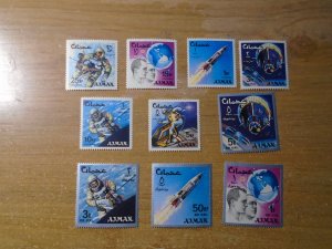 Ajman  #  Mi 88-97  MNH  Space