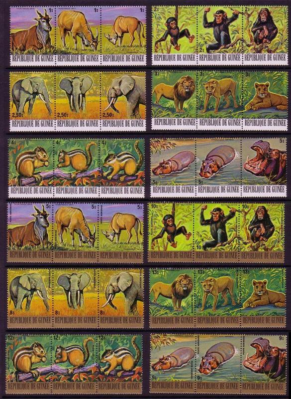 Guinea Endangered Animals 36v COMPLETE SG#948-983 MI#793-828