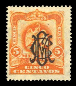 Mexico #452 Cat$45, 1915 5c orange, hinged