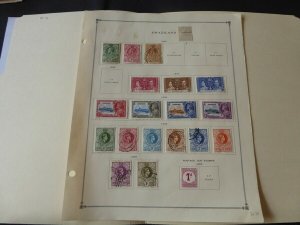 Swaziland 1933-1938 Stamp Collection On Scott International Album Pages 