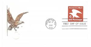 U594 'C' Domestic Mail embossed Stamped Envelope Farnam, HF, FDC