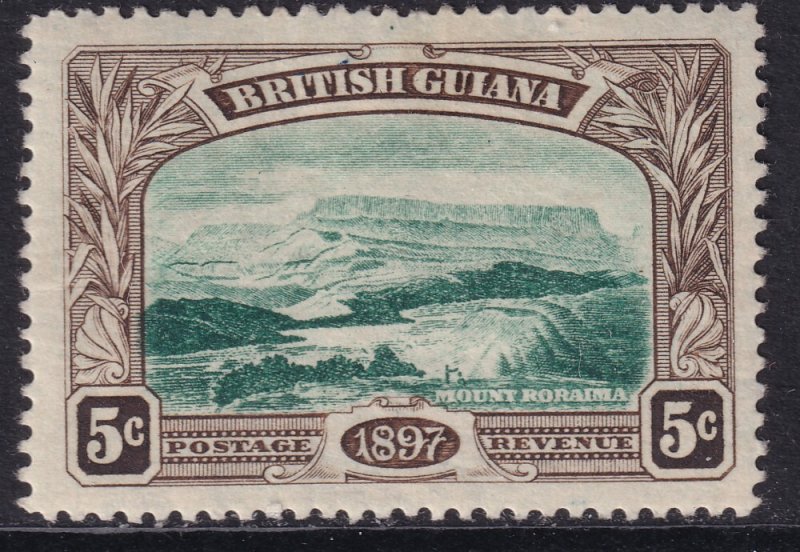 Sc# 154 British Guiana 1898 QV Queen Victoria 60th anniversary 5¢ MMH CV $57.