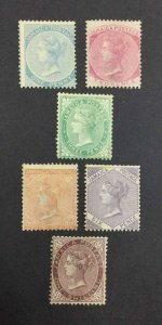 MOMEN: JAMAICA SG #1-6 1860-70 MINT OG H £1,400 LOT #63069