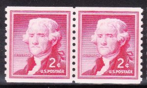 MOstamps - US Scott #1055b XF-Sup Coil Pair - Lot # DS-8316