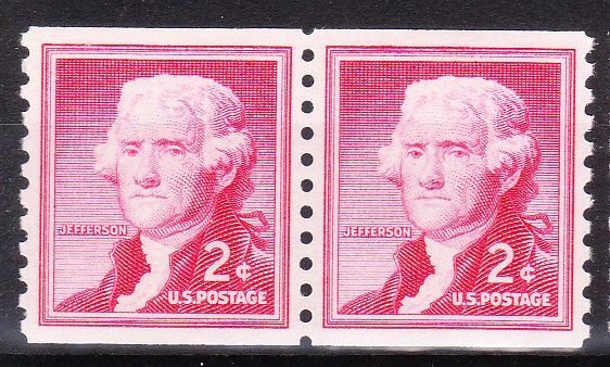 MOstamps - US Scott #1055b XF-Sup Coil Pair - Lot # DS-8316