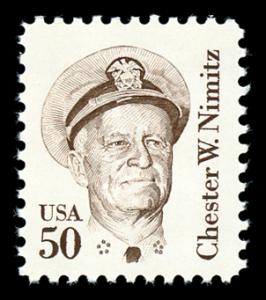 1869 50c Chester Nimitz - Great Americans Series Mint NH OG VF