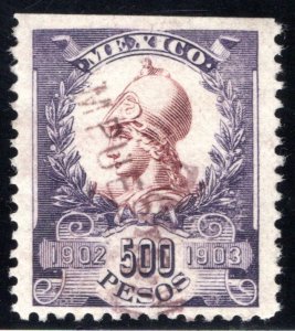 R 224D, MEXICO, 500P, Violet & Brown - Impuesto Minero without talon is UNLIST