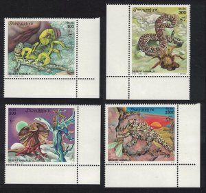 Somalia Snake Scorpion Lizard Desert Wildlife Corners 2000 MNH MI#823-826