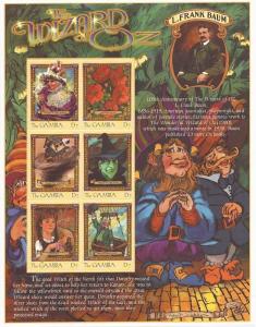 Gambia 2001 Wizard of Oz - 6 Stamp Sheet - Scott #2383