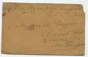 1850s Orange Prairie IL manuscript stampless postmaster free frank [5806.766]