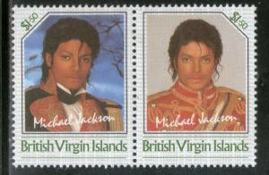 British Virgin Islands 1988 Michael Jackson Music Singer $1.50 Unissued Pair ...