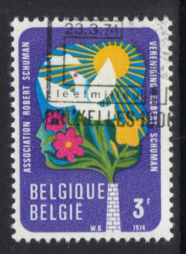 Belgium   #865  cancelled 1974 Robert Schuman association