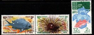 NEW ZEALAND SG1197/21 1979 HEALTH STAMPS MARINE LIFE  USED