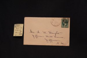 US 158 or 184 on cover New Haven CT fancy to Jefferson NH (#1973)
