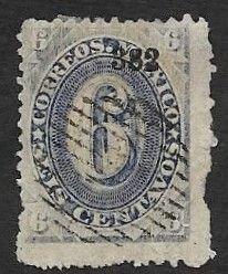 SE)1882-83 MEXICO  OF THE SERIES NUMERALS 5C SCT 148, WITH SPECIAL CANCELLATION