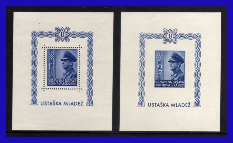 1943 - Croacia - Sc. B 31 - dentada + no dentada - MNH - CR- 233