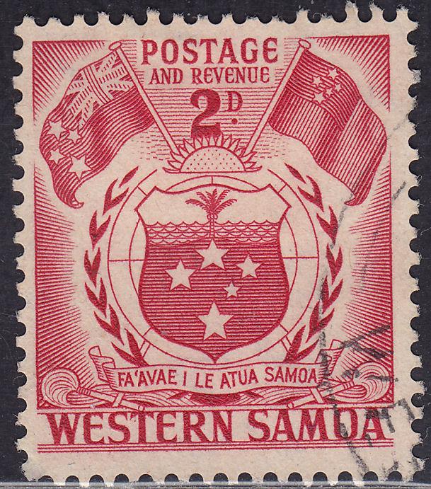 Western Samoa 205 USED 1952 Arms and Flags