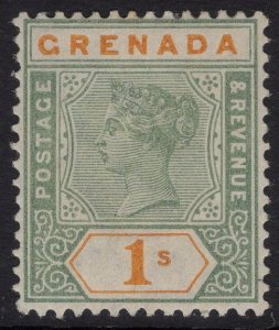 GRENADA SG55 1895 1/- GREEN & ORANGE MTD MINT