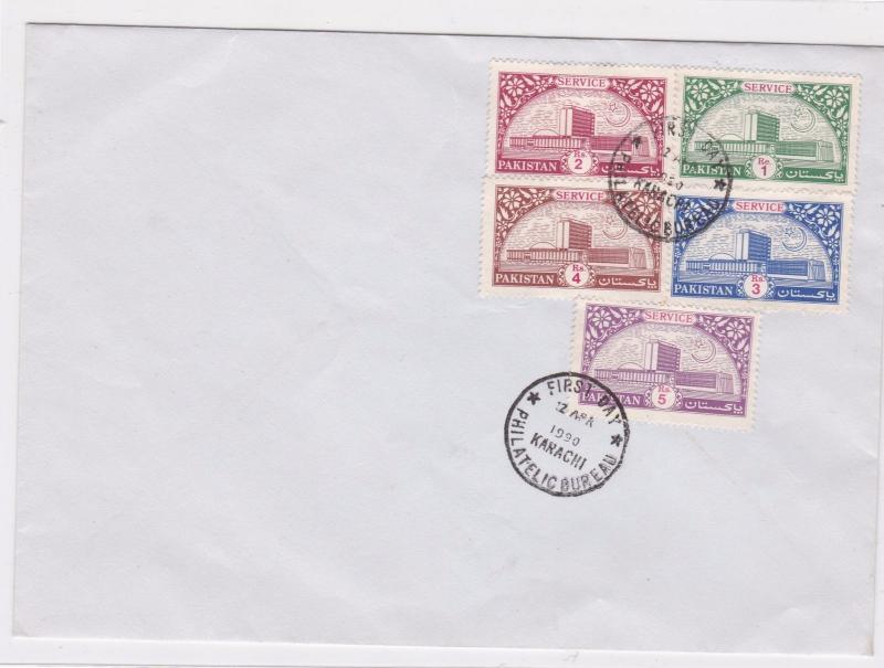 pakistan karachi fdc  stamps cover ref 12896