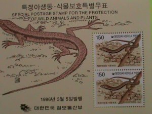 KOREA STAMP-1996-SC#1866a - KOREA PROTECTION OF WILD ANIMALS MNH-S/S SHEET.