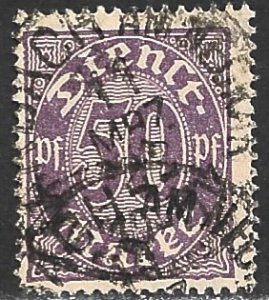 GERMANY 1920-21 50pf Violet OFFICIAL Sc O8 VFU