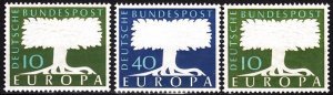 GERMANY 1957-58 EUROPA Set and Variety, MNH