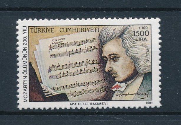 [95074] Turkey 1991 Music Composer Mozart  MNH