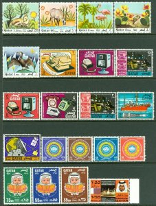 EDW1949SELL : QATAR Nice collection of 13 DIFF. VF MNH Cplt sets. Scott Cat $431