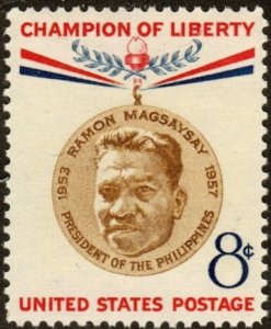 United States 1096 - Mint-NH - 8c Ramon Magsaysay (1957)