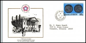 St Vincent Grenadines 81 US Bicentennial Typed FDC