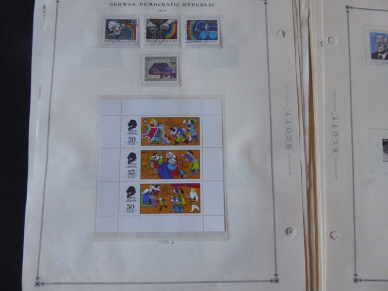 Germany and Area 1975-1977 Mint/Used Stamp Collection on Scott Int Album Pages