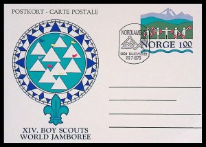 Norway XIV World Scouts Jamboree (1975) First Day PostCard