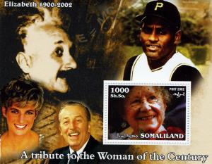 Somaliland 2002 QUEEN MOTHER ALBERT EINSTEIN s/s Perforated Mint (NH)