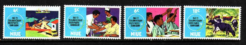 Niue-Sc#151-4-unused hinged set-South Pacific Commission-1972-