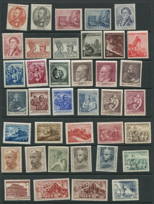 Czechoslovakia  1952 Mi 701-775 MN  (-4 Stamps)+Block 13 MNH CV 281 Euro